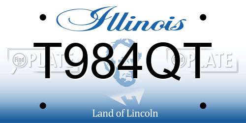 T984QT Illinois License Plate