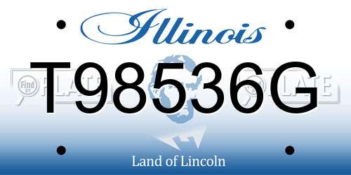 T98536G Illinois License Plate