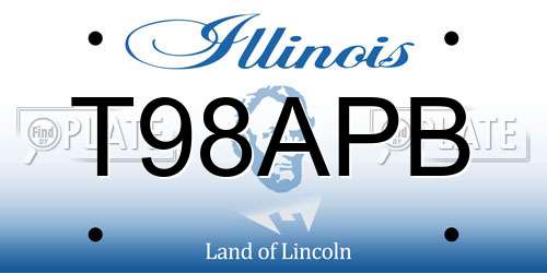 T98APB Illinois License Plate