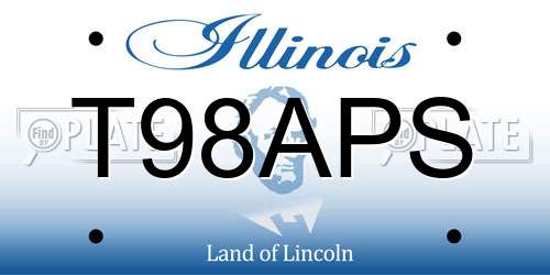 T98APS Illinois License Plate