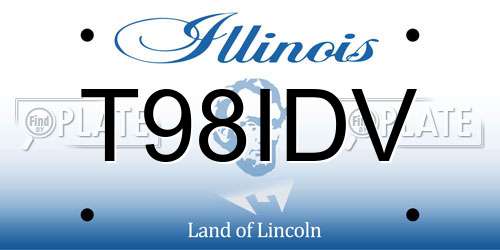 T98IDV Illinois License Plate