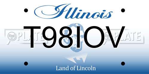 T98IOV Illinois License Plate
