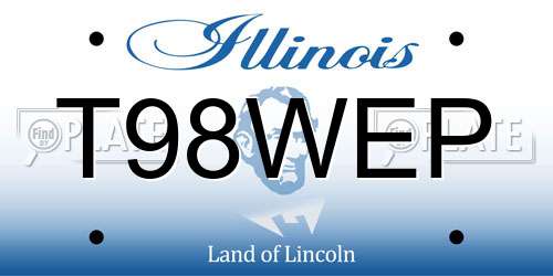 T98WEP Illinois License Plate
