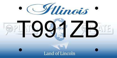 T991ZB Illinois License Plate