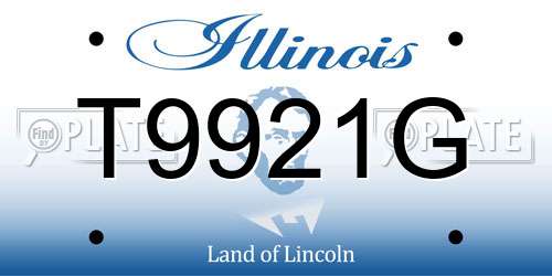 T9921G Illinois License Plate