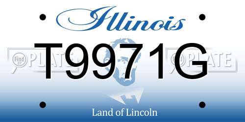 T9971G Illinois License Plate