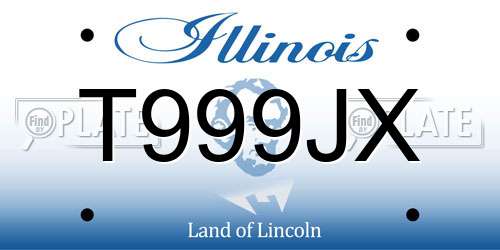 T999JX Illinois License Plate