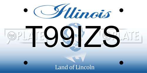 T99IZS Illinois License Plate
