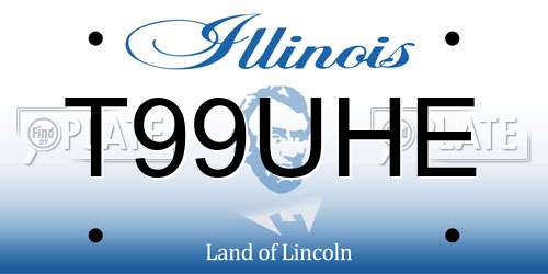 T99UHE Illinois License Plate