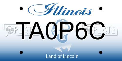 TA0P6C Illinois License Plate