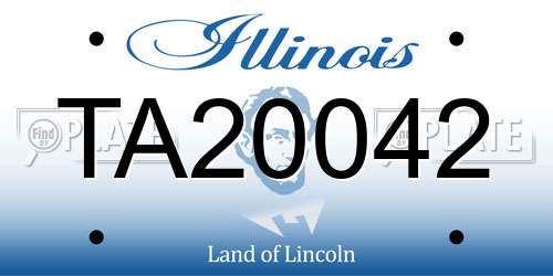 TA20042 Illinois License Plate