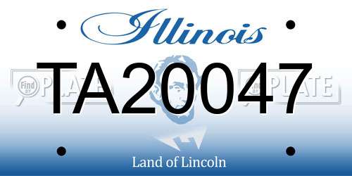 TA20047 Illinois License Plate