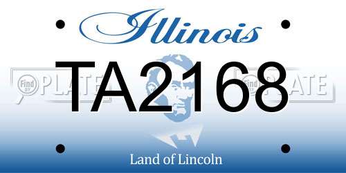 TA2168 Illinois License Plate