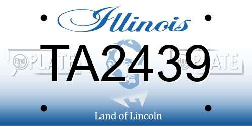TA2439 Illinois License Plate