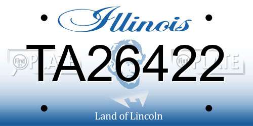 TA26422 Illinois License Plate