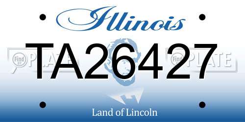 TA26427 Illinois License Plate