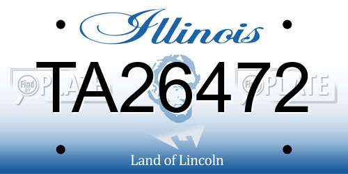 TA26472 Illinois License Plate