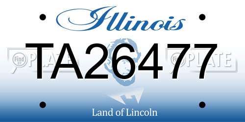 TA26477 Illinois License Plate