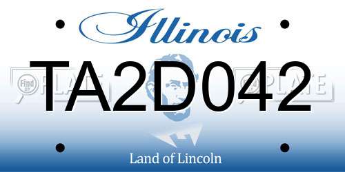 TA2D042 Illinois License Plate