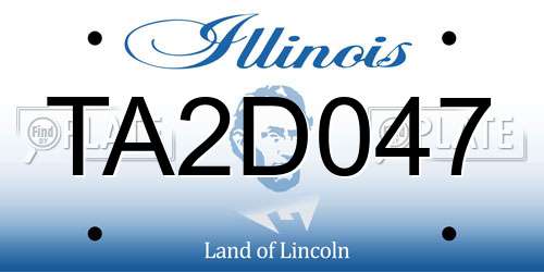TA2D047 Illinois License Plate