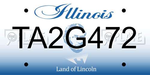 TA2G472 Illinois License Plate