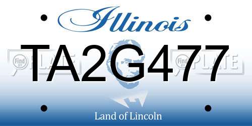 TA2G477 Illinois License Plate