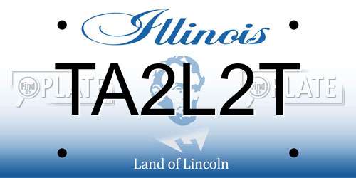 TA2L2T Illinois License Plate