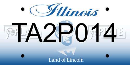 TA2P014 Illinois License Plate