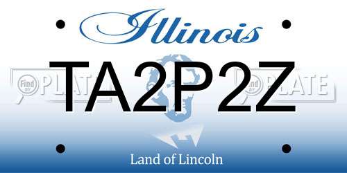 TA2P2Z Illinois License Plate