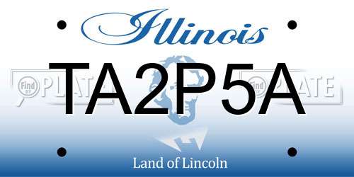 TA2P5A Illinois License Plate
