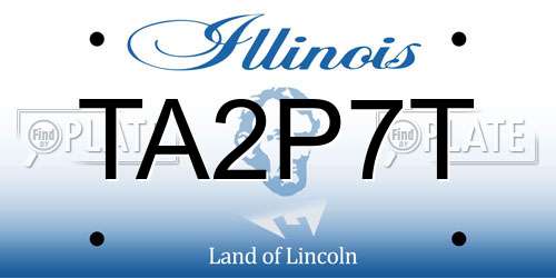 TA2P7T Illinois License Plate