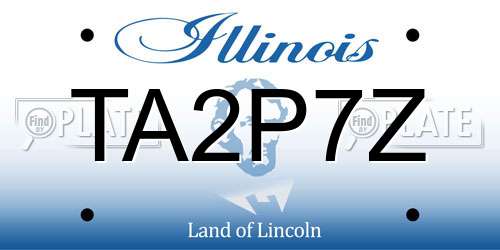 TA2P7Z Illinois License Plate