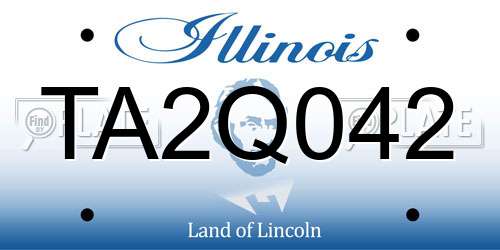 TA2Q042 Illinois License Plate
