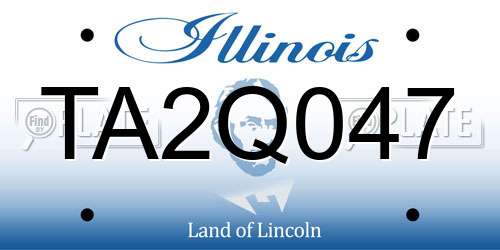 TA2Q047 Illinois License Plate