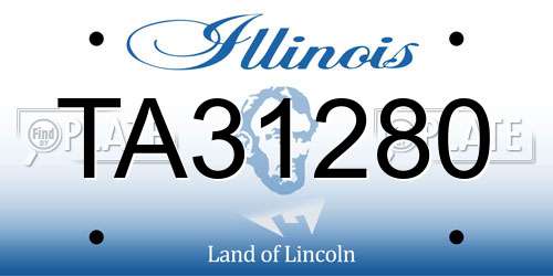 TA31280 Illinois License Plate
