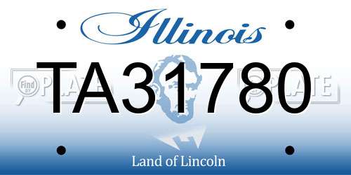 TA31780 Illinois License Plate
