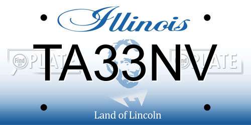 TA33NV Illinois License Plate