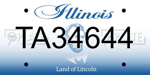 TA34644 Illinois License Plate