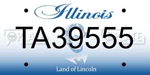 TA39555 Illinois License Plate