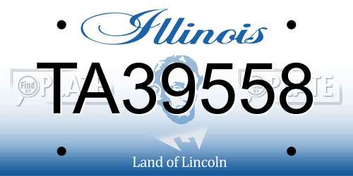 TA39558 Illinois License Plate