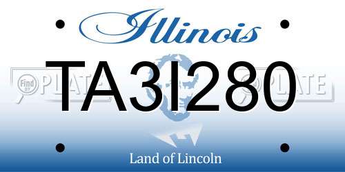 TA3I280 Illinois License Plate