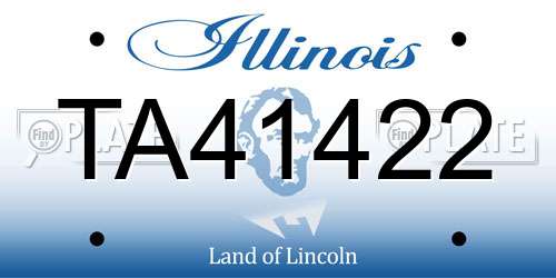TA41422 Illinois License Plate