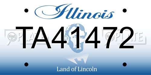 TA41472 Illinois License Plate