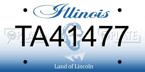 TA41477 Illinois License Plate