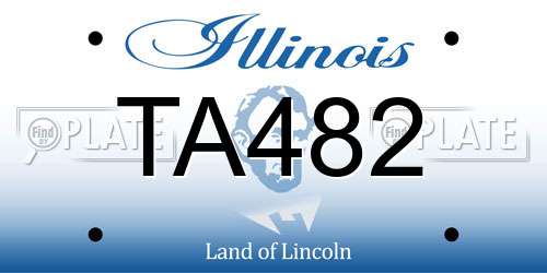 TA482 Illinois License Plate