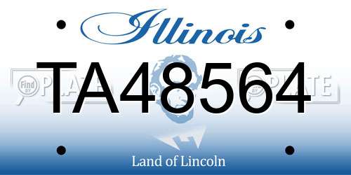 TA48564 Illinois License Plate