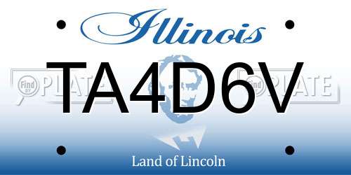 TA4D6V Illinois License Plate
