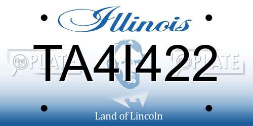 TA4I422 Illinois License Plate