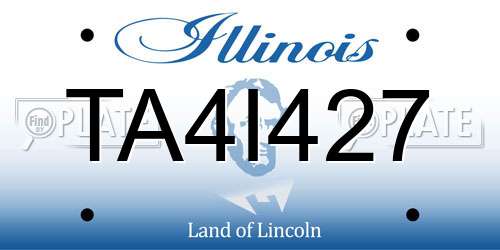 TA4I427 Illinois License Plate