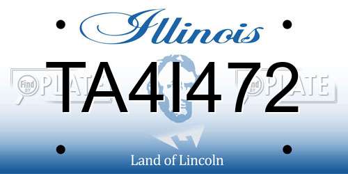 TA4I472 Illinois License Plate